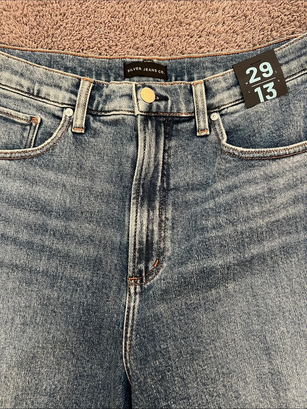 Silver Jeans Be Easy High Rise Long  Denim Shorts 29 Jorts NWT